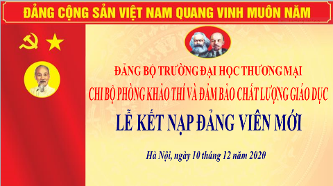 Chi bộ Phòng KT&ĐBCLGD tổ chức lễ kết nạp Đảng viên mới