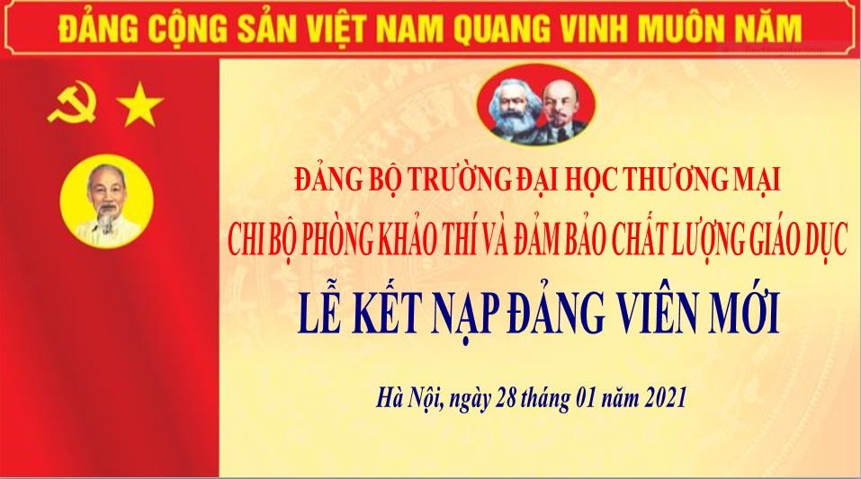 Chi bộ Phòng KT&ĐBCLGD tổ chức lễ kết nạp Đảng viên mới